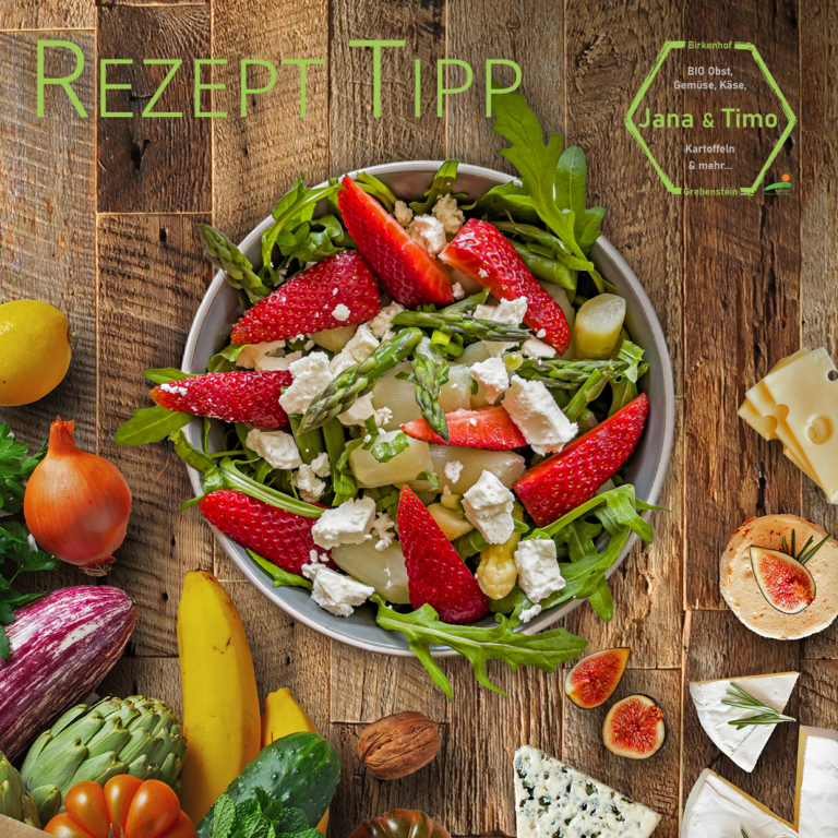 Read more about the article Rezept Tipp: Spargelsalat – mit Erdbeeren & Feta | vegetarisch