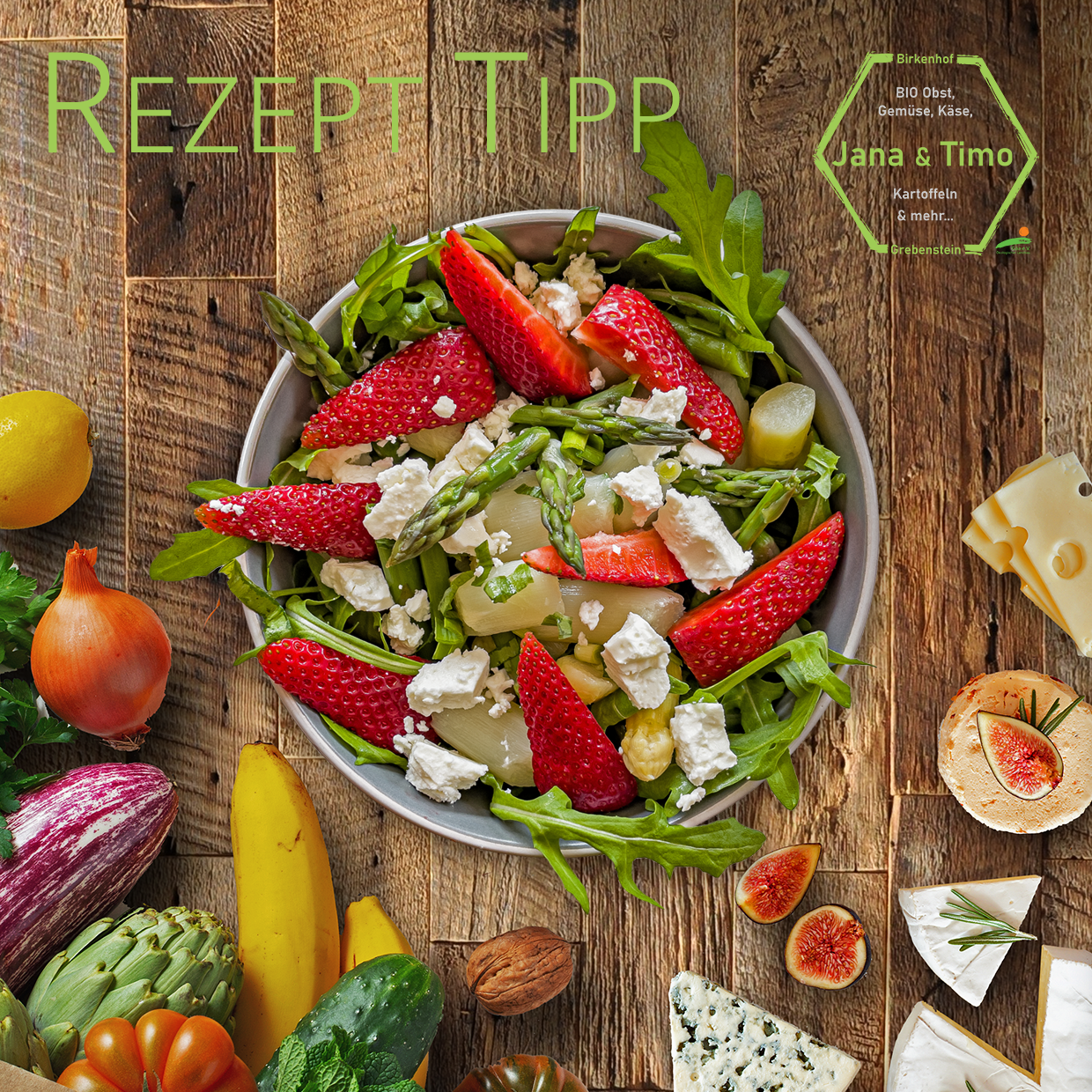 You are currently viewing Rezept Tipp: Spargelsalat – mit Erdbeeren & Feta | vegetarisch